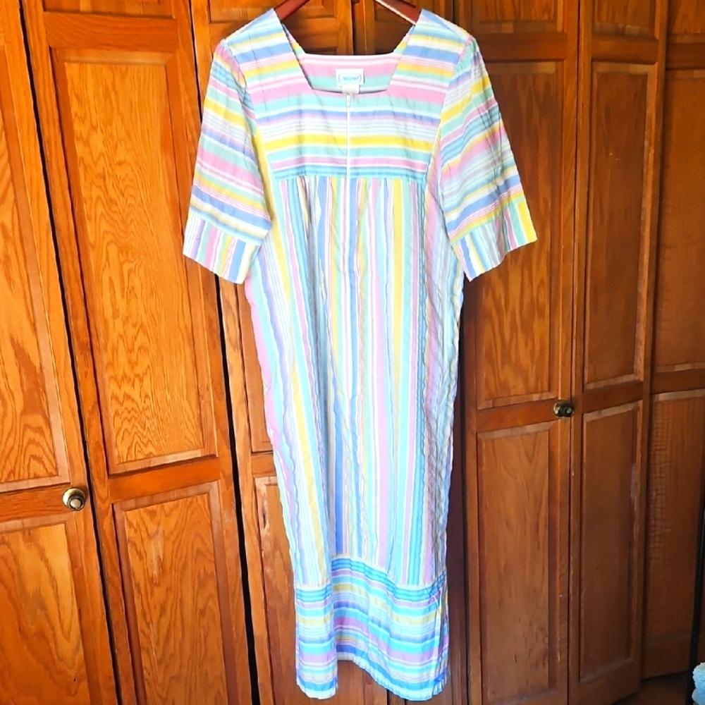 Colorful Striped Housed Dress
